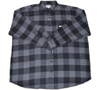 KAMRO Übergrößen Flanell-Hemd im Holzfäller Stil Grau/Schwarz kariert 8XL