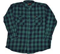 KAMRO Übergrößen Flanell-Hemd im Holzfäller Stil Grün/Schwarz kariert 9XL