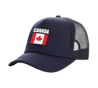 Kanada-Trucker-Cap - Coole Baseballkappe Mit Länderflagge Für Herren, Unisex, Outdoor-Mesh-Netzkappen, Verstellbarer Patriotischer Sonnenhut Im Hip-Hop-Street-Style