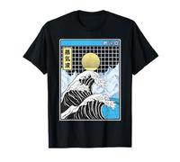 Kanagawa Wave Japan Digitale Landschaft Kawaii Anime Vaporwave T-Shirt