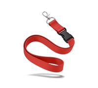 Kandinsky 25 Stück 25mm Schlüsselbänder Lanyards, Rot, 90cm mit Steckschnalle, geeignet für Messen, Events und Veranstaltungen in Kombination ideal für Ausweishüllen Skipass und Impfausweis