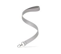 Kandinsky Schlüsselbänder Lanyards unbedruckt, Grau, mit Verschluss, 20 mm Breite (50 Stück)