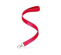 Kandinsky Schlüsselbänder Lanyards unbedruckt, Rot, mit Verschluss, 20 mm Breite (50 Stück)