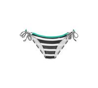 Bikini-Hose KANGAROOS "Anita", Damen, Gr. 36, N-Gr, schwarz-weiß (schwarz, weiß), Microfaser, Polyamid, gestreift, kontrastfarbene Details, Badehosen Bikini-Hose, in knapper Brasilien-Form (678817-36)