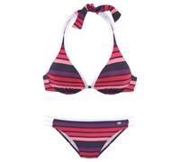 Bügel-Bikini KANGAROOS, Damen, Gr. 36, Cup B, bunt (bunt, gestreift), Polyamid, Bikini-Sets Bügel-Bikini, Neckholder (38981939-36) bunt, gestreift