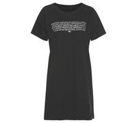 Bigshirt KANGAROOS, Damen, Gr. 44/46, schwarz, Single Jersey, Obermaterial: 100% Baumwolle, bedruckt, sportlich, lässig geschnitten mini, Rundhals, Kurzarm Raglanärmel, Shirts Nachthemd Sleepshirt, mi