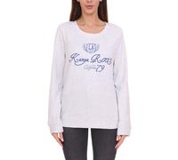 KangaROOS Damen Pullover modisches Sweat-Shirt mit Logo-Print auf der Front 47524269 Hellgrau 32/34