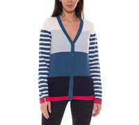 KangaROOS Damen Strickjacke Feinstrick-Jacke im Colour-Block Design 66591238 Blau/Pink 32/34