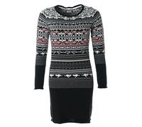 KangaROOS Damen Strickkleid Kleid Norweger (DE/NL/SE/PL, Numerisch, 34, Regular, Regular, Schwarz)