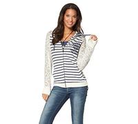 KangaROOS Damen Sweatjacke mit Kapuze Spitze Hooded Jacket (32/34, weiß-blau)