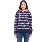 KangaROOS Damen Sweatshirt Baumwoll-Hoodie mit Blumenornamenten 69913467 Blau 32/34