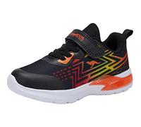 KangaROOS Jungen K-aw Frost Sneaker, Jet Black Neon Orange, 23 EU