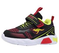KangaROOS Jungen K-SLB Naro Ev Sneaker, Jet Black Fiery Red, 26 EU
