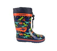 KangaROOS Jungen K-summerrain Gummistiefel, Dk Navy Dino Multi, 31 EU