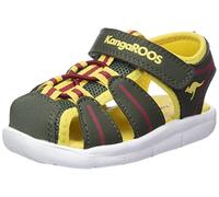 KangaROOS Jungen Unisex Kinder K-grobi Sandale, Olive Sun Yellow, 22 EU
