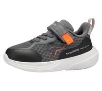 KangaROOS Jungen Unisex Kinder K-RDI Pebble EV Sneaker, Steel Grey/neon orange, 22 EU
