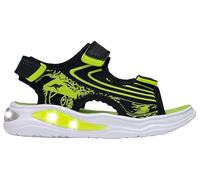 KangaROOS Jungen Unisex Kinder K-SLS Goblin Flache Sandale, Raven/Lime, 29 EU