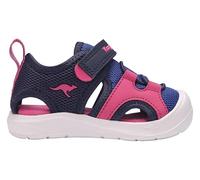 KangaROOS Jungen Unisex Kinder K-Toe Amari EV Flache Sandale, dk Navy/Daisy pink, 27 EU