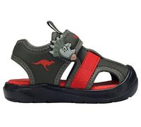 KangaROOS Jungen Unisex Kinder K-Toe Ellis Flache Sandale, Olive/Dino, 25 EU