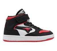 KangaROOS K-CP Rim Mid EV Sneaker, Jet Black/Fiery red, 34 EU