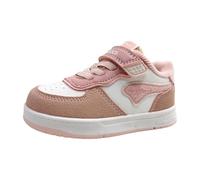 KangaROOS Kinder-Mädchen-Sneaker-Slipper-Klettschuh K-CPI Izel EV Pink-Weiß-Beige rot24