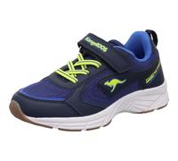 KangaROOS K-NI Chino EV Kinder Hallenschuh, Sportschuh für Jungen in Blau mit Gelb, Klettverschluss. blau Gr. 37