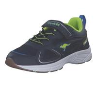 KangaROOS Hallensportschuh K-NI ROUG EV für Jungen in Blau mit Non Marking Laufsohle. Blau/Grün Gr. 39