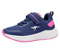 KangaROOS Kinder-Mädchen-Sneaker-Slipper-Klettschuh K-RDK Fam EV Blau-Pink-Weiß 32
