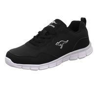 KangaROOS Damen Sneaker K-RF Jonna in Schwarz aus Kunstleder als Sportschuh für leichtes Training. Schwarz/Weiß Gr. 36