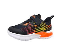 KangaROOS Unisex Kinder K-sl Arouser Ev Sneaker, Jet Black Neon Orange, 28 EU