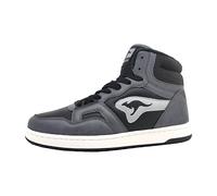 KangaROOS Unisex K-Slam Point Mid Sneaker, Steel Grey/Jet Black, 45 EU