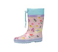 KangaROOS Jungen Mädchen K-Summerrain Stiefel, Frost pink/bee Happy, 25 EU