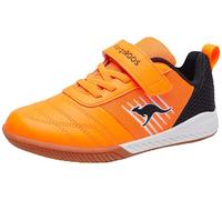 KangaROOS Unisex Kinder Super Court Ev Sneaker, Neon Orange Jet Black 7950, 25 EU