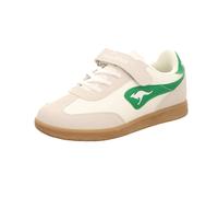 KangaROOS Kinder-Jungen-Sneaker-Slipper-Klettschuh K-LPK Bum EV Weiß-Grün 34