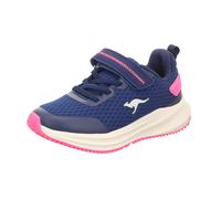 KangaROOS Kinder-Mädchen-Sneaker-Slipper-Klettschuh K-RDK Fam EV Blau-Pink-Weiß 33