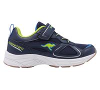 KangaROOS Hallensportschuh K-NI ROUG EV für Jungen in Blau mit Non Marking Laufsohle. Blau/Grün Gr. 35