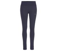 Leggings KANGAROOS, Damen, Gr. 48/50, N-Gr, blau (marine), Single Jersey, Obermaterial: 95% Baumwolle, 5% Elasthan, unifarben, Basic, lang, Hosen Relaxhose Homewear Hose Leggings, mit schmalem Piping 