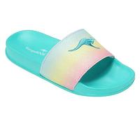 KangaROOS Mädchen K-slide Shine Sandale, Ocean Rainbow, 28 EU