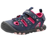 KangaROOS Mädchen K-Trek Sandale, dk navy/fandango pink, 29 EU