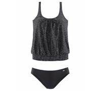 KANGAROOS Oversize-Tankini Damen schwarz-bedruckt Gr.50