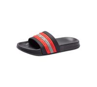 Kangaroos Pantoletten "K-Slide Stripe" in Schwarz/Rot - Größe 28 | Clogs Pantoletten Kinder