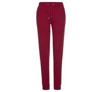 Relaxhose KANGAROOS, Damen, Gr. 44/46, N-Gr, rot, Interlock, Obermaterial: 60% Baumwolle, 40% Polyester, unifarben, Basic, Basic lang, Hosen Relaxhose Homewear Hose, mit kontrastfarbenem Piping, Loung