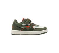 KangaROOS Jungen Unisex Kinder K-CP Bounder EV Sneaker, Military Green/Flame, 28 EU