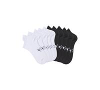 Sneakersocken KANGAROOS, Damen, Gr. 39-42, weiß (5x weiß, 5x schwarz), Polyamid, Baumwolle, Elasthan, unifarben, elastisch, Socken, mit erhöhtem Bündchen (47286229-39) 5x weiß, 5x schwarz