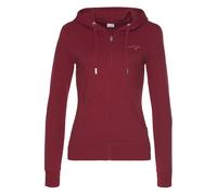 Sweatjacke KANGAROOS, Damen, Gr. 48/50, rot, Interlock, Obermaterial: 60% Baumwolle, 40% Polyester, unifarben, Basic, angesetztes Bündchen, Sweatjacken Sweatjacke, mit großem Logodruck auf dem Rücken,