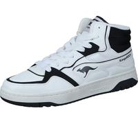 KangaROOS Unisex K-Draft Tony Mid Sneaker, White/Jet Black, 37 EU