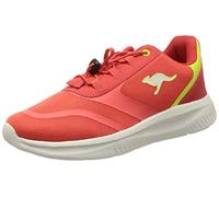 KangaROOS Unisex K-FT Push Sneaker, Fiery red/limetta, 35 EU