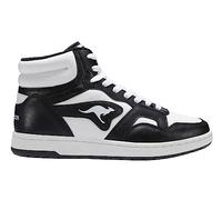 KangaROOS Unisex K-Slam Point Mid Sneaker, Jet Black/White, 36 EU