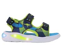 KangaROOS Unisex K-SLS Ruffy Sandale, dk Navy/Lime, 35 EU