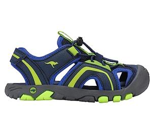 KangaROOS Unisex K-Trek Way Sandale, dk Navy/Lime, 36 EU